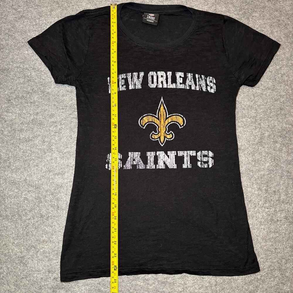 NFL TEAM APPAREL Women L Black Graphic Tee - Picture 6 of 7